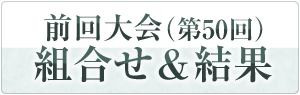 前回大会（第50回） 組合せ＆結果